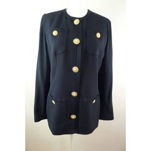 Vintage Louis Feraud Dark Navy Jacket US 4/ F 36